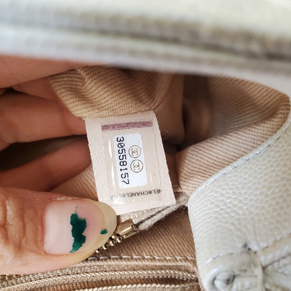 Chanel coco handle iridescent white gold hw small bag - Picture 5 of 14